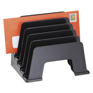 Universal® Recycled Plastic Incline Sorter, 5 Sections, Dl To A5 Size Files, 8" X 5.5" X 6", Black freeshipping - TVN Wholesale